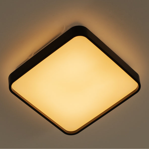 Plafon em Metal e Acrílico Black 28x28cm LED 12W ST1940