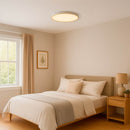 Plafon Painel LED Sobrepor 18W Toronto Multicor 180° Redondo Branco c/ Dourado Hevvy ST3110 ambientada 