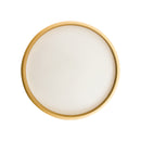 Plafon Painel LED Sobrepor 18W Toronto Multicor 180° Redondo Branco c/ Dourado Hevvy ST3110 detalhe frente