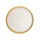 Plafon Painel LED Sobrepor 18W Toronto Multicor 180° Redondo Preto c/ Dourado Hevvy ST3110 detalhe frente