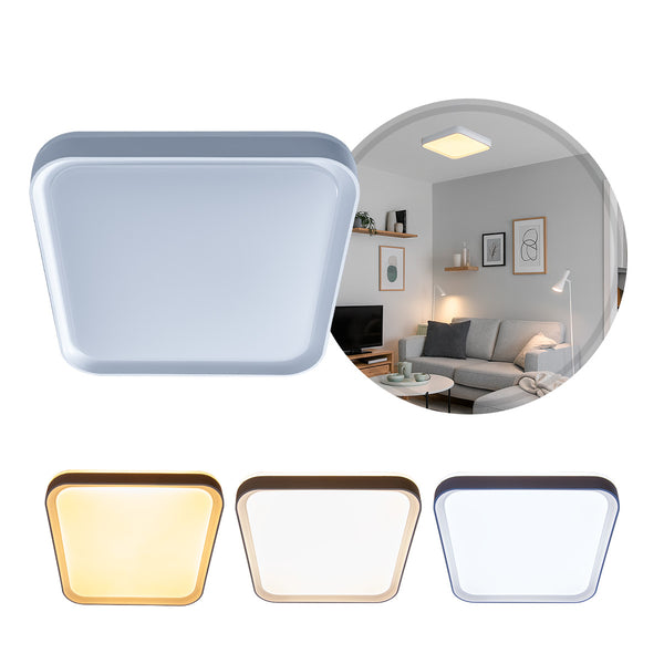 Plafon Painel LED Sobrepor 24W Toronto Multicor 180° Quadrado Branco c/ Branco Hevvy ST3110capa