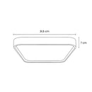 Plafon Painel LED Sobrepor 24W Toronto Multicor 180° Quadrado Branco c/ Branco Hevvy ST3110 medidas 