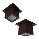 Plafon Spot Box Lexy Sobrepor de Teto Starlumen 1 Facho 1xGU10 Interno e Externo ST3070 PLAFON MARROM DETALHES 