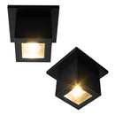 Plafon Spot Box Lexy Sobrepor de Teto Starlumen 1 Facho 1xGU10 Interno e Externo ST3070 PLAFON PRETO LUZ ACESSA 
