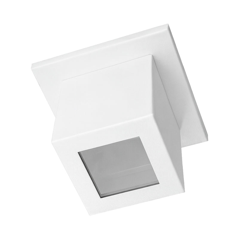 Plafon Spot Box Lexy Sobrepor de Teto Starlumen 1 Facho 1xGU10 Interno e Externo ST3070 PLAFON BRANCO FRENTE VIDRO 
