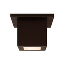 Plafon Spot Box Lexy Sobrepor de Teto Starlumen 1 Facho 1xGU10 Interno e Externo ST3070  PLAFON MARROM LATERAL 