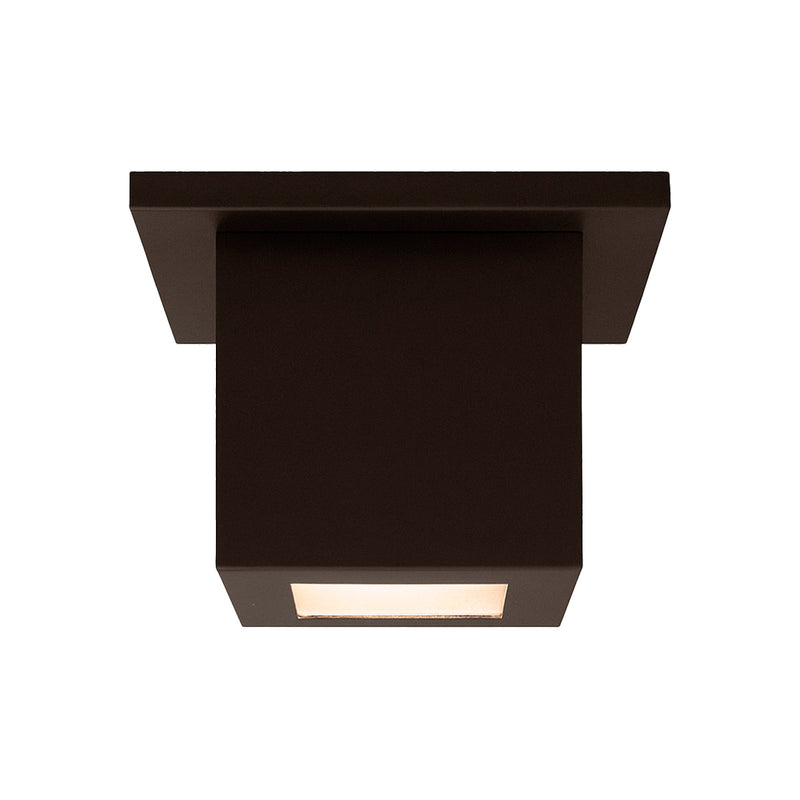 Plafon Spot Box Lexy Sobrepor de Teto Starlumen 1 Facho 1xGU10 Interno e Externo ST3070  PLAFON MARROM LATERAL 