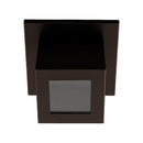 Plafon Spot Box Lexy Sobrepor de Teto Starlumen 1 Facho 1xGU10 Interno e Externo ST3070 MARROM FRENTE