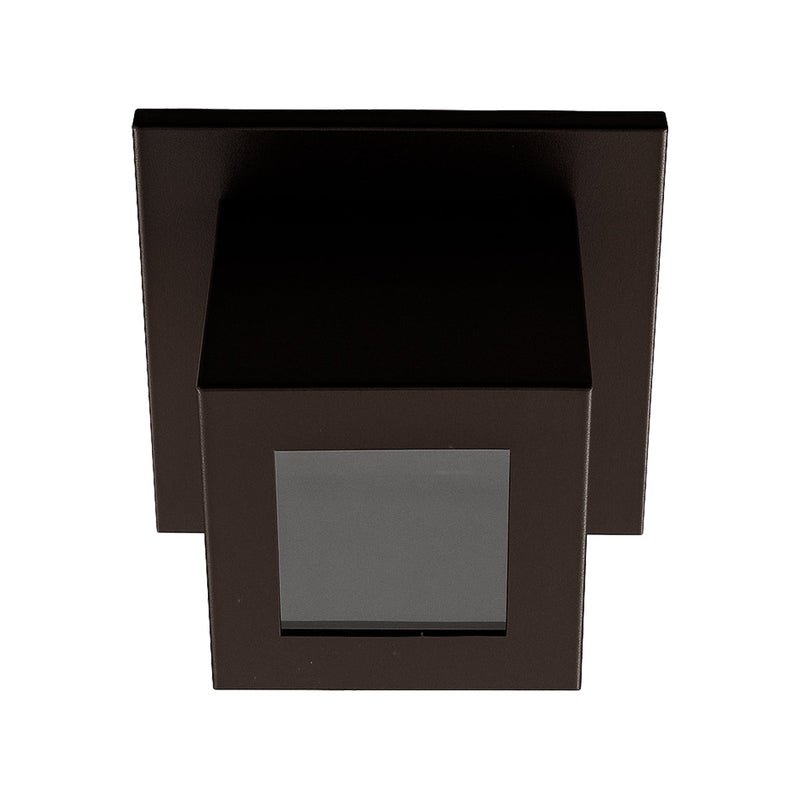 Plafon Spot Box Lexy Sobrepor de Teto Starlumen 1 Facho 1xGU10 Interno e Externo ST3070 MARROM FRENTE