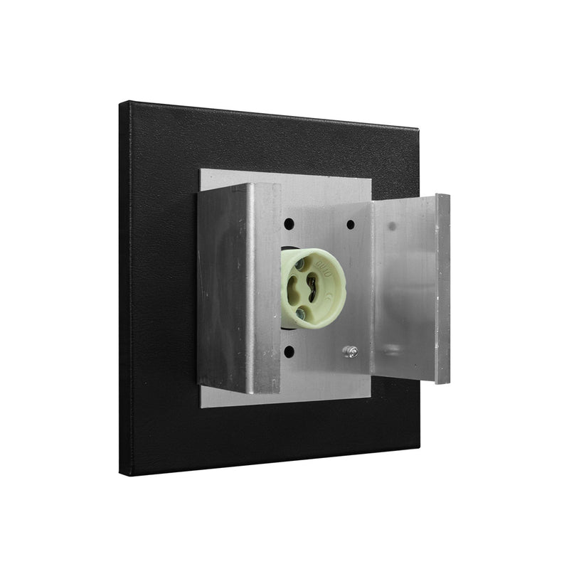 Plafon Spot Box Lexy Sobrepor de Teto Starlumen 1 Facho 1xGU10 Interno e Externo ST3070 DETALHE PRETO SOQUETE GU10