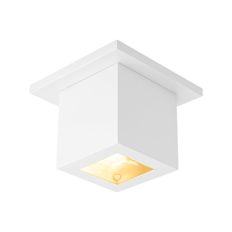 Plafon Spot Box Lexy Sobrepor de Teto Starlumen 1 Facho 1xGU10 Interno e Externo ST3070 DETALHE PLAFON BRANCO