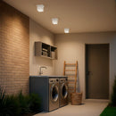 Plafon Spot Box Lexy Sobrepor de Teto Starlumen 1 Facho 1xGU10 Interno e Externo ST3070 AMBIENTADA PLAFON BRANCO LAVANDERIA