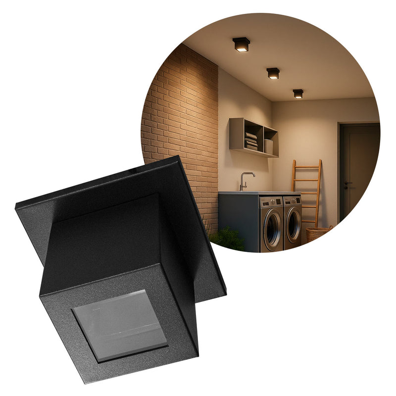 Plafon Spot Box Lexy Sobrepor de Teto Starlumen 1 Facho 1xGU10 Interno e Externo ST3070 CAPA 3