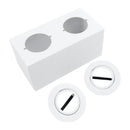 Plafon Spot Duplo 2 Focos 2xE27 Alumínio Sobrepor Moderna Starlumen ST3236-Branco