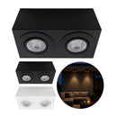 Plafon Spot Duplo 2 Focos 2xE27 Alumínio Sobrepor Moderna Starlumen ST3236-Preto