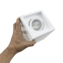 Plafon Spot de Sobrepor Loyo Recuado Box Quadrado p/ PAR20 Starlumen ST3244 - Branco tamanho real 