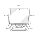 Plafon Spot de Sobrepor Loyo Recuado Box Quadrado p/ PAR20 Starlumen ST3244 - Preto medidas 