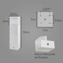 Poste Balizador Grivor 30cm P/ Jardim Em Alumínio Starlumen St1301 - Branco-Starlumen-