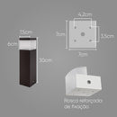 Poste Balizador Grivor 30cm P/ Jardim Em Alumínio Starlumen St1301 - Marrom-Starlumen-