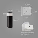 Poste Balizador Grivor 30cm P/ Jardim Em Alumínio Starlumen St1301 - Preto-Starlumen-