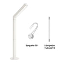 Poste Balizador Luminária Jardim Externo Ravi Max T8 St3168 - Branco-Starlumen do Brasil-