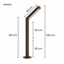 Poste Balizador Luminária Jardim Externo Ravi Max T8 St3168 - Marrom-Starlumen do Brasil-