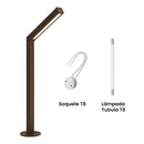 Poste Balizador Luminária Jardim Externo Ravi Max T8 St3168 - Marrom-Starlumen do Brasil-