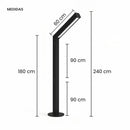 Poste Balizador Luminária Jardim Externo Ravi Max T8 St3168 - Preto-Starlumen do Brasil-