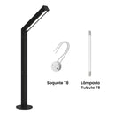 Poste Balizador Luminária Jardim Externo Ravi Max T8 St3168 - Preto-Starlumen do Brasil-