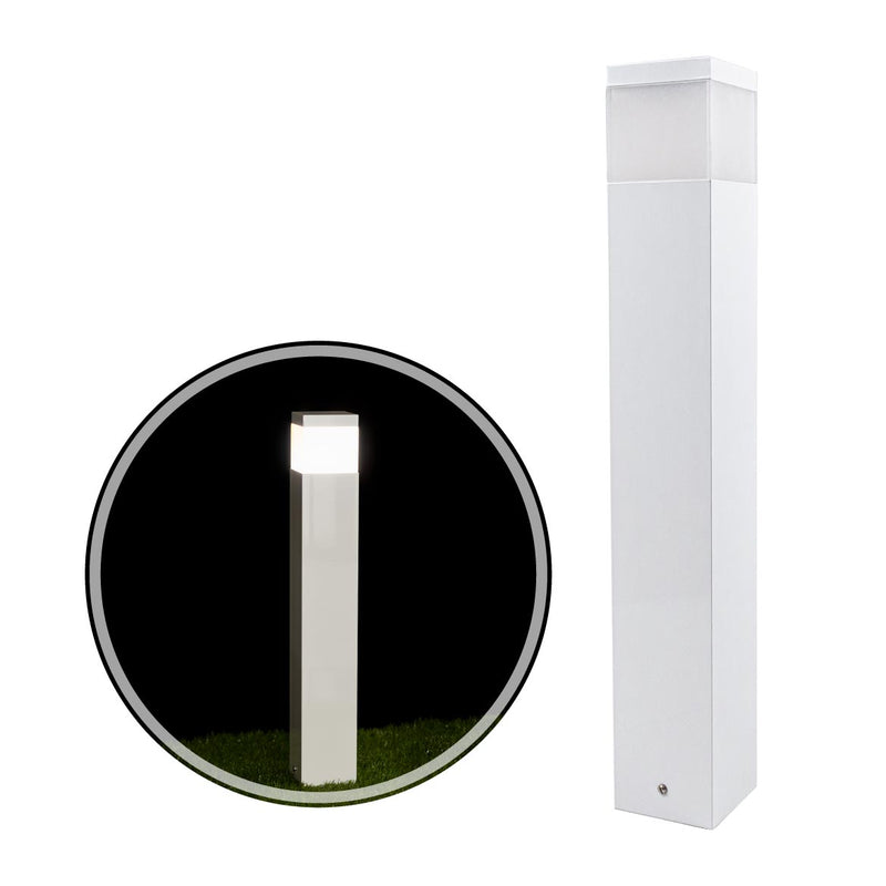 Poste Balizador Luminária de Jardim Grivor 50cm Starlumen ST222 - Branco-Starlumen-