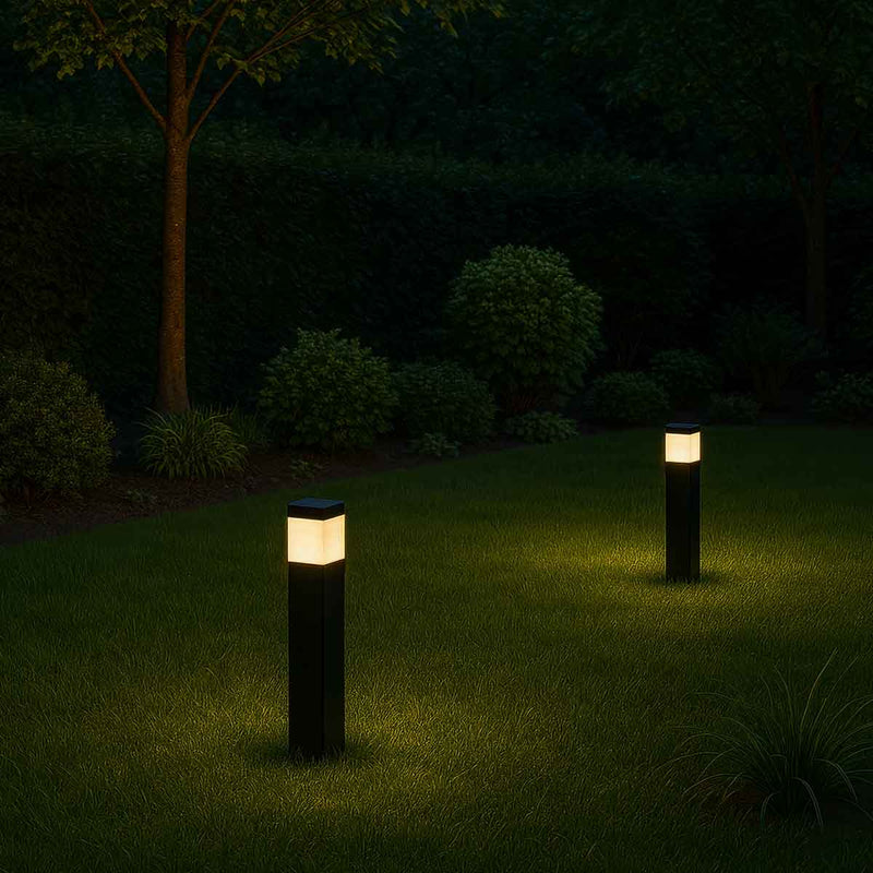 Poste Balizador Luminária de Jardim Grivor 50cm Starlumen ST222 - Marrom-Starlumen-