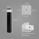 Poste Balizador Luminária de Jardim Grivor 50cm Starlumen ST222 - Preto-Starlumen-