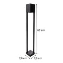 Poste Balizador de Jardim Flash Externo Preto Moderno 1xGU10 PA-406 ST3252-Starlumen-