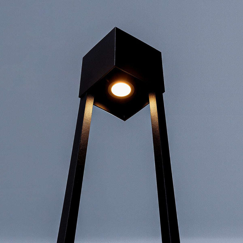 Poste Balizador de Jardim Flash Externo Preto Moderno 1xGU10 PA-406 ST3252-Starlumen-