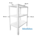 Prateleira Estante Multiuso Alumínio Organizadora c/ 3 Níveis ST3147-Starlumen-