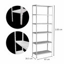 Prateleira Estante Multiuso em Aço com 6 Níveis Ajustáveis Starlumen ST2952-STARLUMEN-