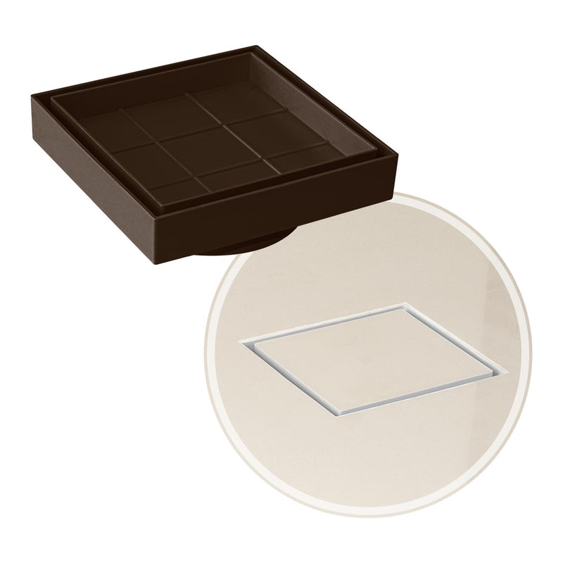 Ralo Oculto Invisivel Anti Inseto Piso Porcelanato Marrom ST2781-Starlumen-