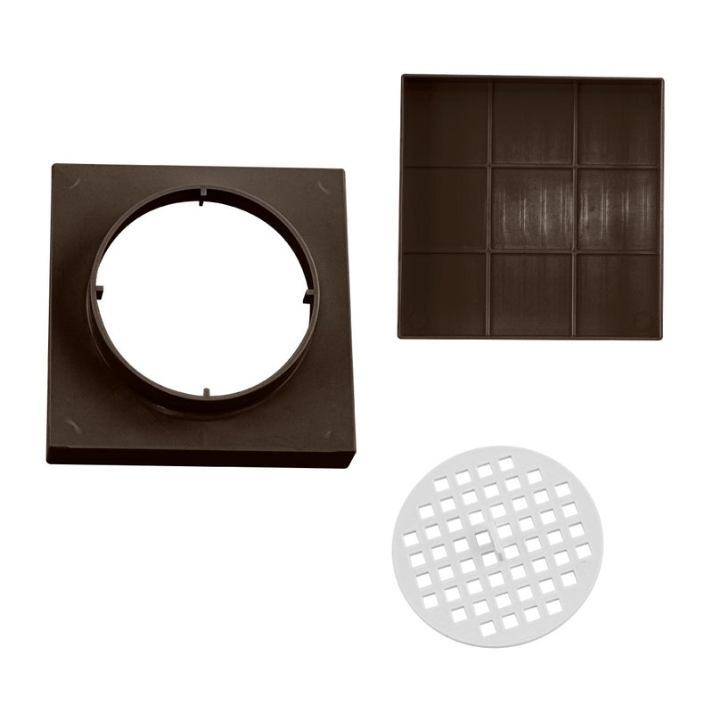 Ralo Oculto Invisivel Anti Inseto Piso Porcelanato Marrom ST2781-Starlumen-