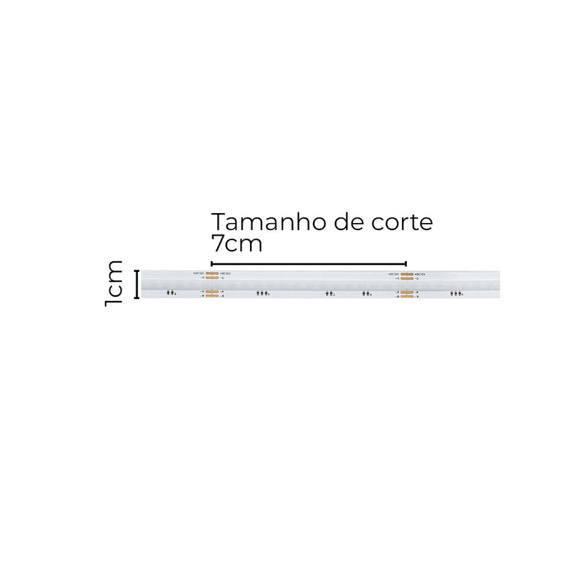 Rolo Fita LED COB RGB 3528 de 5 metros 12V + Controle ST2938-Starlumen-