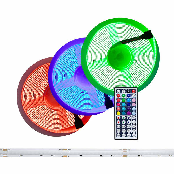 Rolo Fita LED COB RGB 3528 de 5 metros 12V + Controle ST2938-Starlumen-