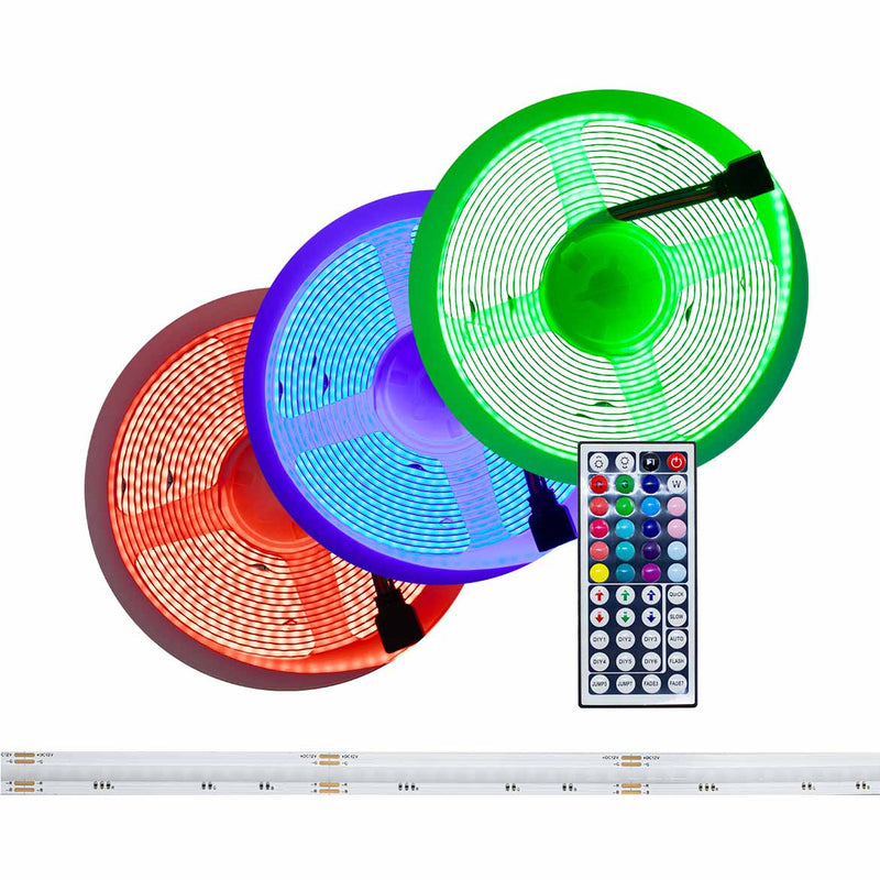 Rolo Fita LED COB RGB 3528 de 5 metros 12V + Controle ST2938-Starlumen-
