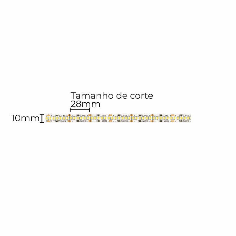 Rolo de Fita LED 10 Metros 2835 Adesiva Branco Quente 240LEDs/m 7093 Nordecor ST3066-Nordecor-Starlumen