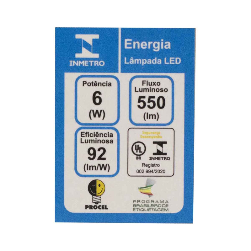 Lâmpada LED PAR20 6W Cristal 36° Em Termoplástico Base E27 Save Energy ST3095