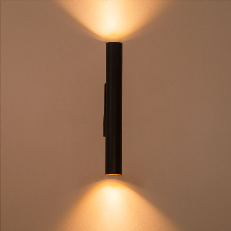 Arandela Tubo Cilindro 30cm Marrom 2 fachos p/ MR11 Starlumen ST2773