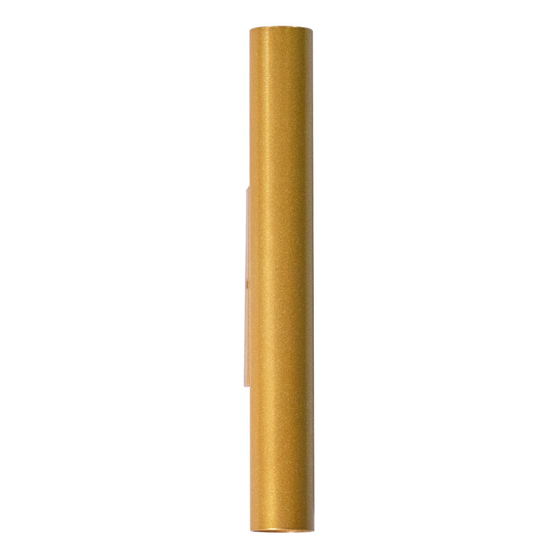 Arandela Tubo Cilindro 30cm Dourado 2 fachos p/ MR11 Starlumen ST2773