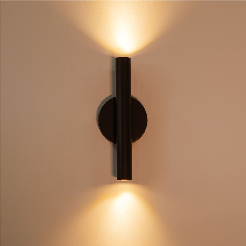 Arandela Tubo Cilindro 30cm Marrom 2 fachos p/ MR11 Starlumen ST2773