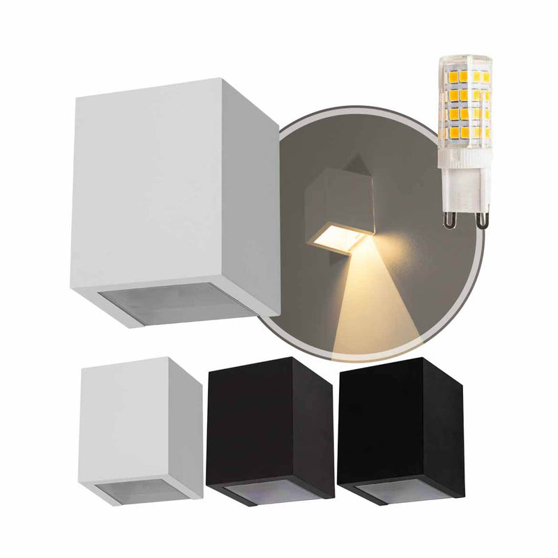 Arandela luminária de parede 1 facho Policarbonato + LED G9 5w ST2775