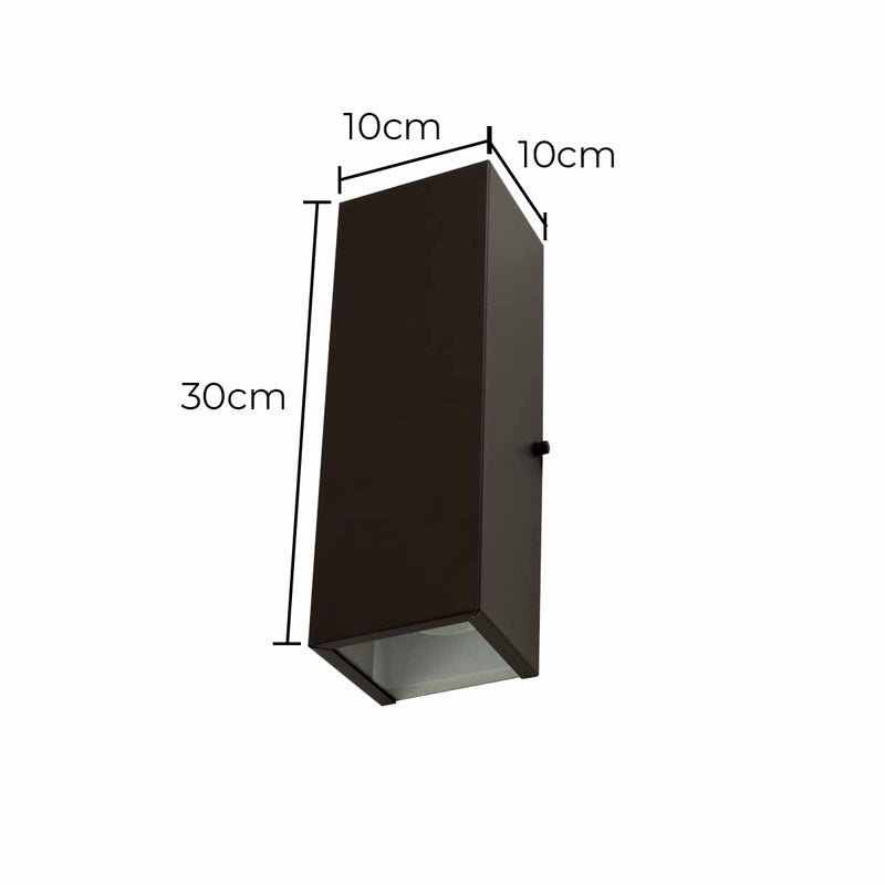 Arandela Retangular 1 Foco Sem Friso 10x30cm p/ E27 Starlumen ST2779
