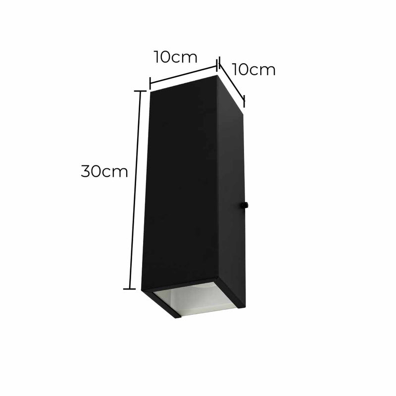 Arandela Retangular 1 Foco Sem Friso 10x30cm p/ E27 Starlumen ST2779