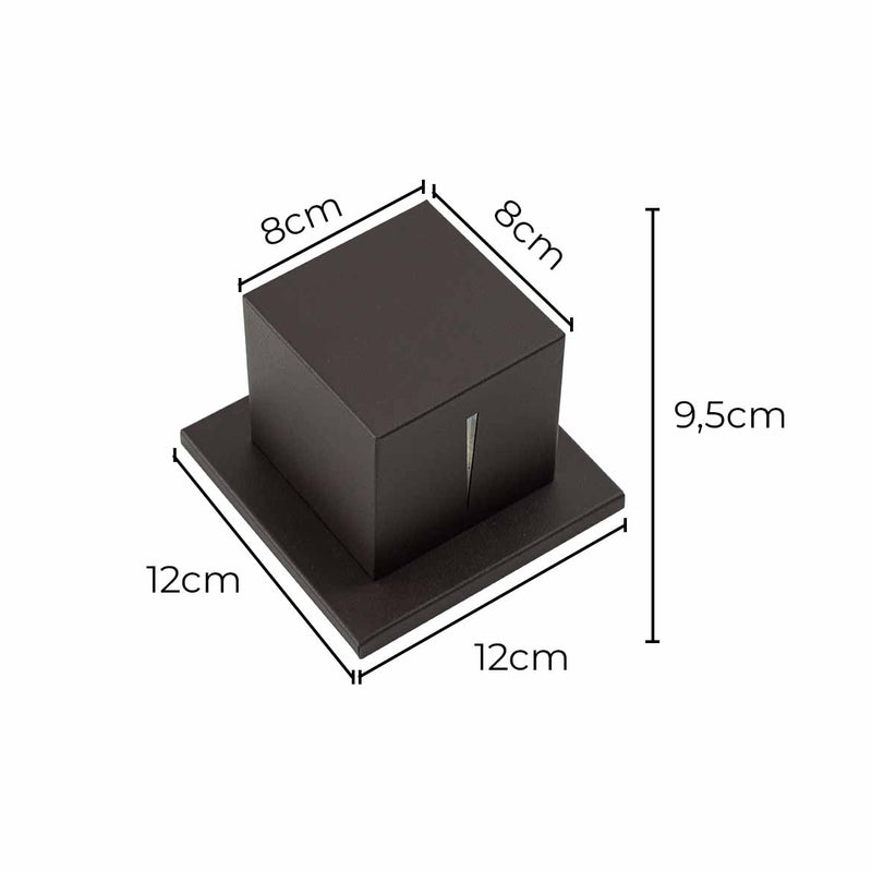 Arandela Cubo Facho Fenda e Foco para G9 ST2942